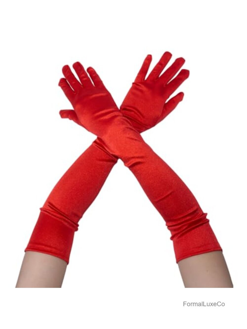 Satin Opera Gloves Elbow Length 1920s Style Evening Costume